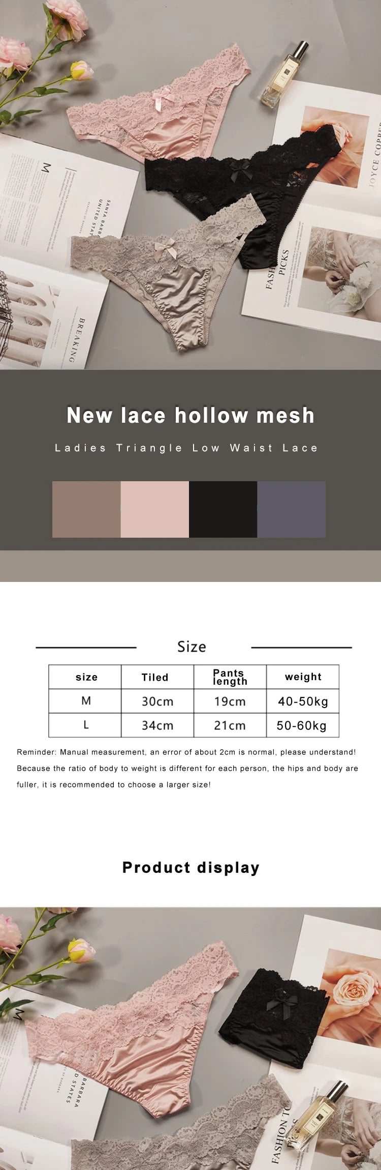 Underwear Women Sexy Lace Thong Pants Female Hollow Out Panties Low Waist Fashion Underpants New Ladies Bow Underwear Shorts