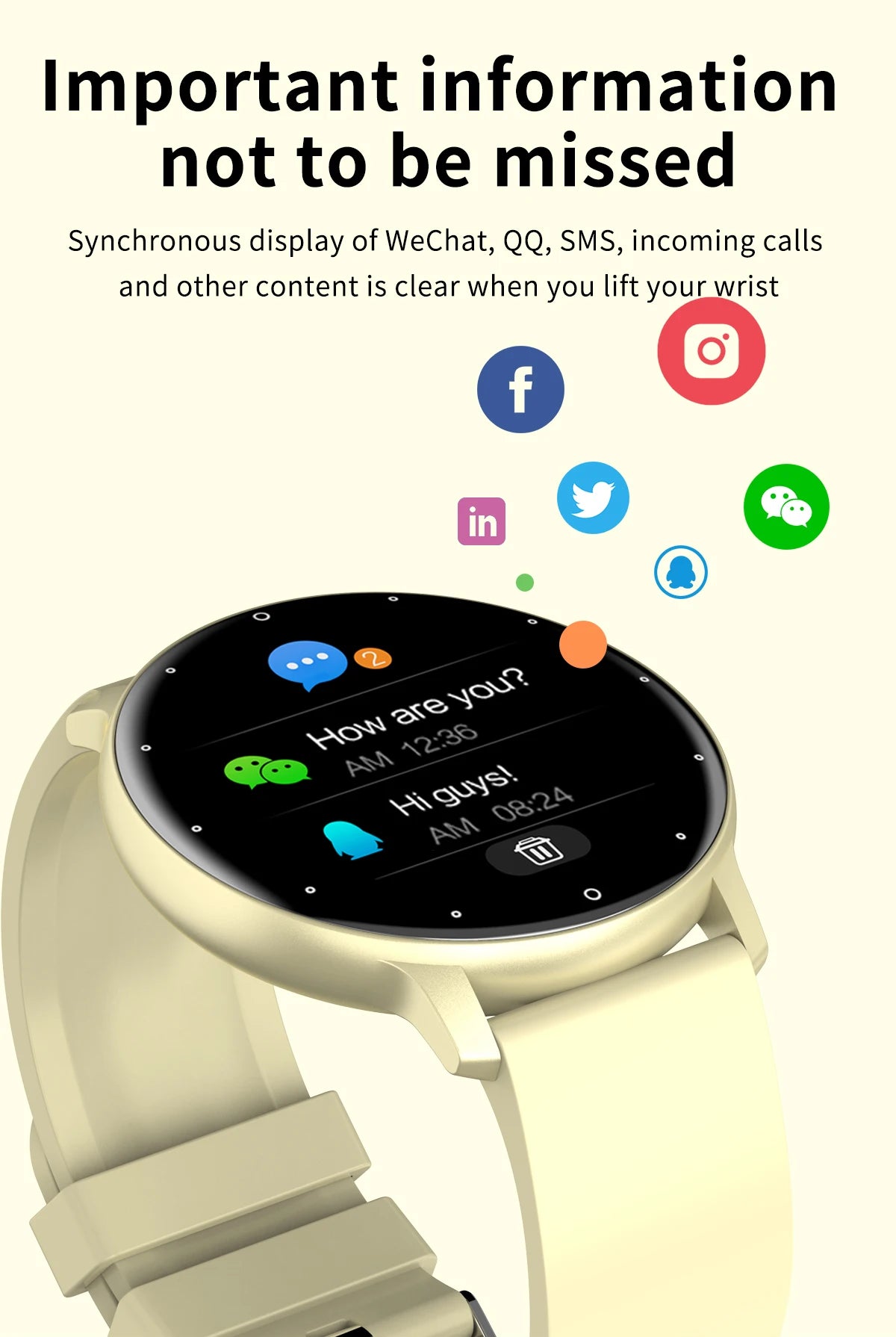 Women's smart watches Real-Time Weather Forecast Activity Tracker Whatsapp Notification Reminder IP67 Waterproof Smartwatches