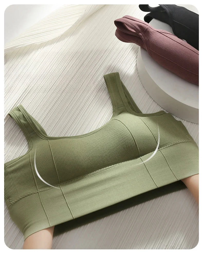 Breathable Sports Bra Crop Tops for Women Seamless Wire Free Comfortable Sexy Padded Support Yoga Workout Sports Cropped Tops