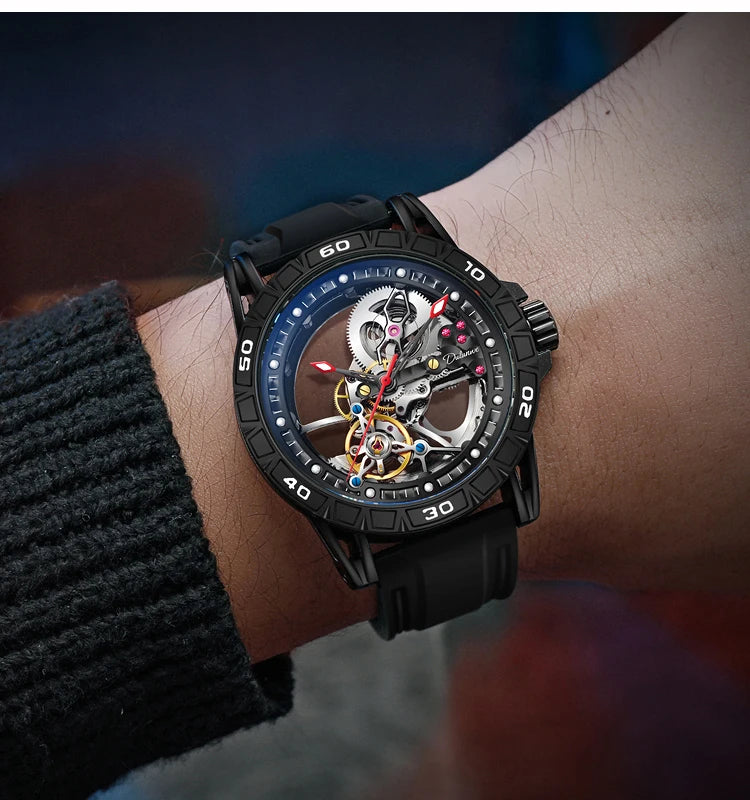 New Watches Mens Top Brand Luxury Automatic Mechanical Clock Casual Tourbillon Men Watch Sport Waterproof relogios masculino