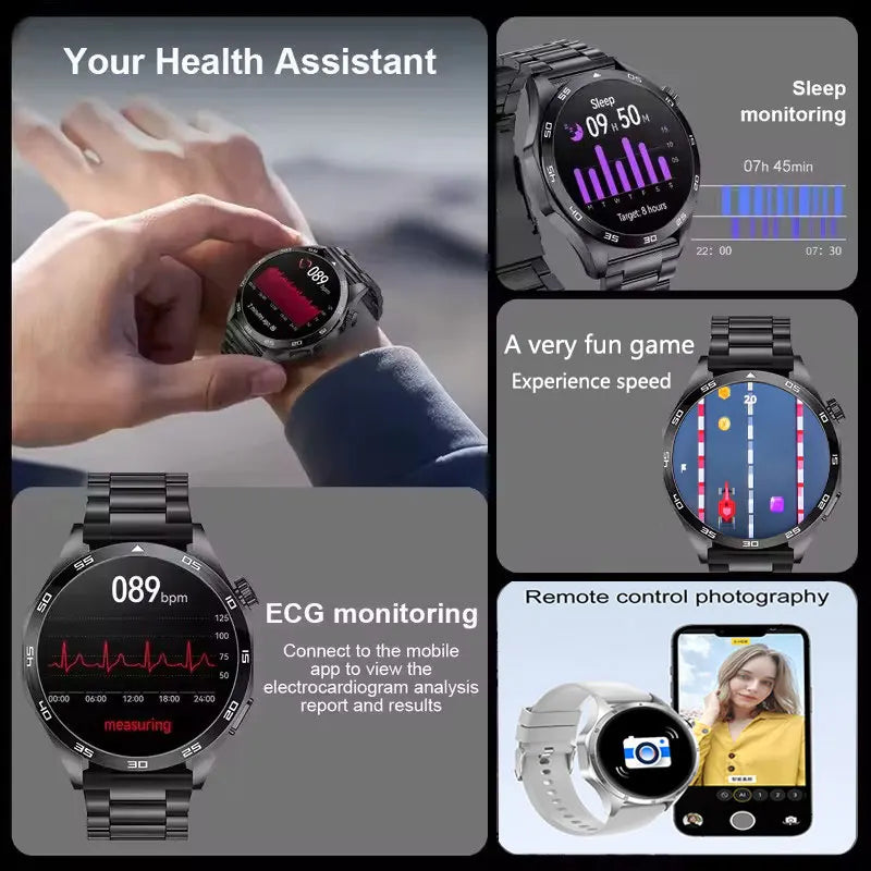 2025 New Mens Smart Watch 360 * 360 Bluetooth Call Smartwatch AMOLED Screen GPS Smart Watches NFC Waterproof Smart Watch for Men