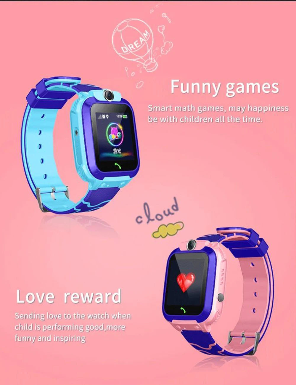 New Smart Watch For Kids Q12 Wristatch For Boys Girl Anti-lost Smartwatch Tracker Watch Wrist Mobile Camera Cell Phone Best Gift