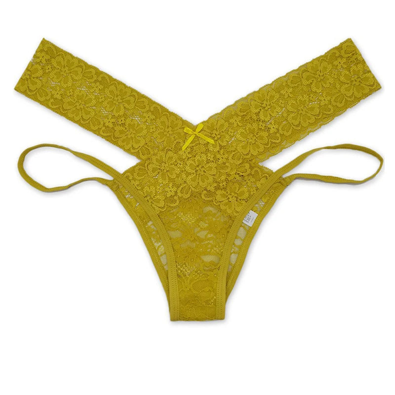 Sexy Lace Ladies Panties Low Waist Underwear Briefs Female Solid Color Underpants Breathable Hollow Out Seamless Lingerie