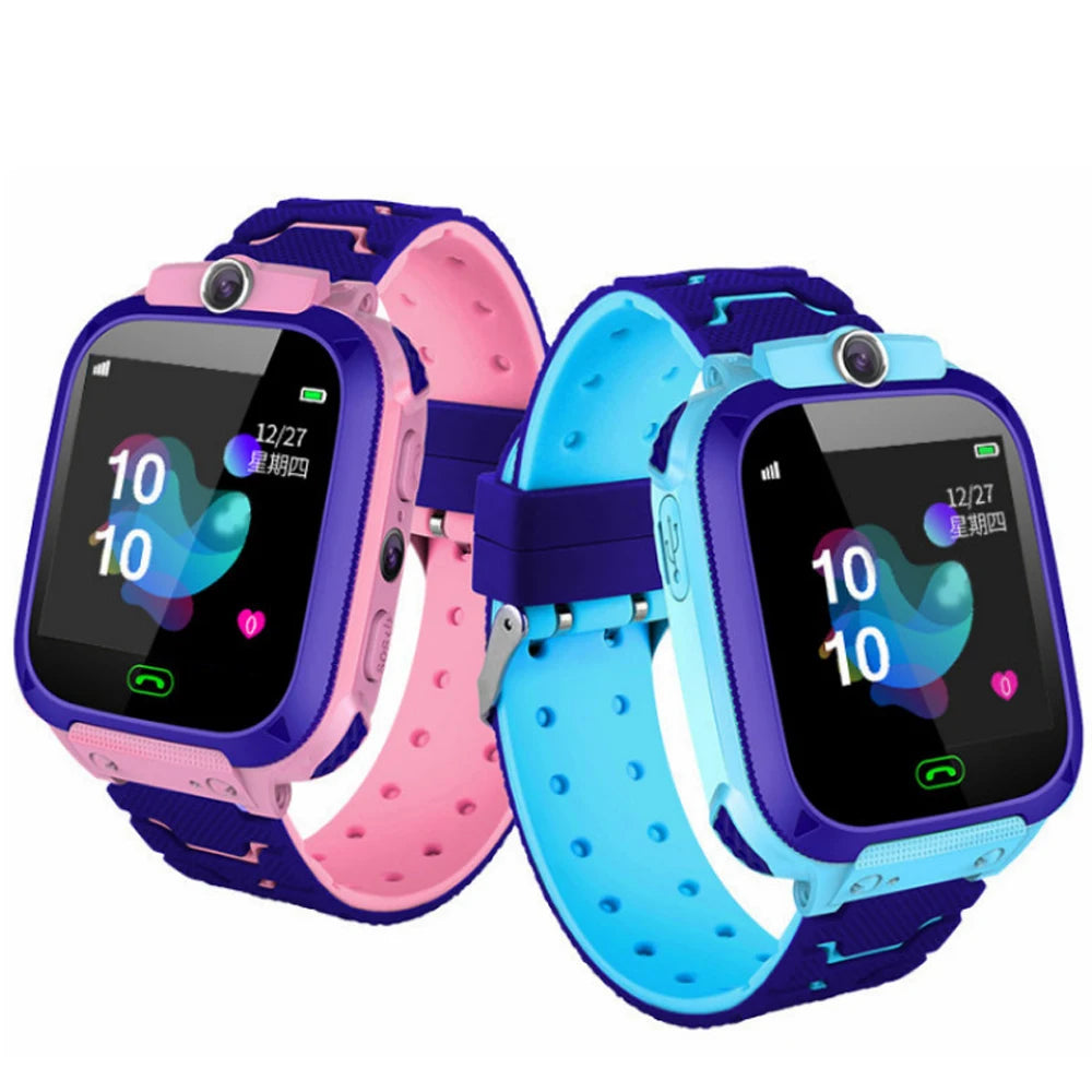 New Smart Watch For Kids Q12 Wristatch For Boys Girl Anti-lost Smartwatch Tracker Watch Wrist Mobile Camera Cell Phone Best Gift