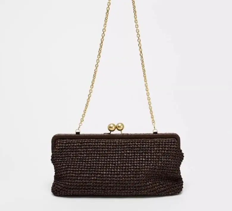 Straw Woven Handbags For Women Handmade Travel Seaside Beach Bag Summer New Handle Bucket Bag Shopping Tote Bag Basket Bolsa