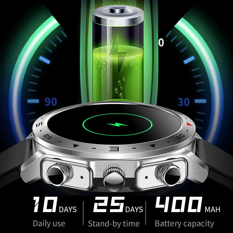 2025 New Smart Watch with TWS Earbuds 1.52 Inch AMOLED IP67 Waterproof Bluetooth Calls MP3 Music Smartwatch for Men Android iOS