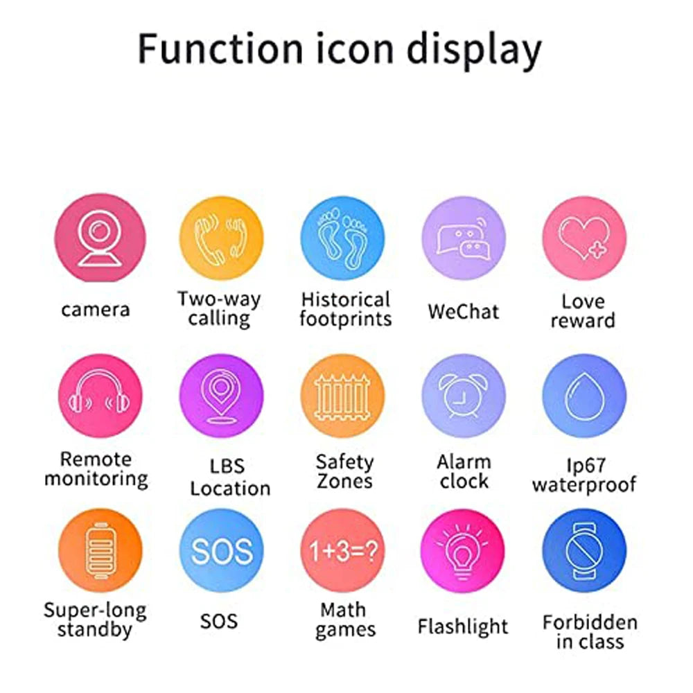 New Smart Watch For Kids Q12 Wristatch For Boys Girl Anti-lost Smartwatch Tracker Watch Wrist Mobile Camera Cell Phone Best Gift