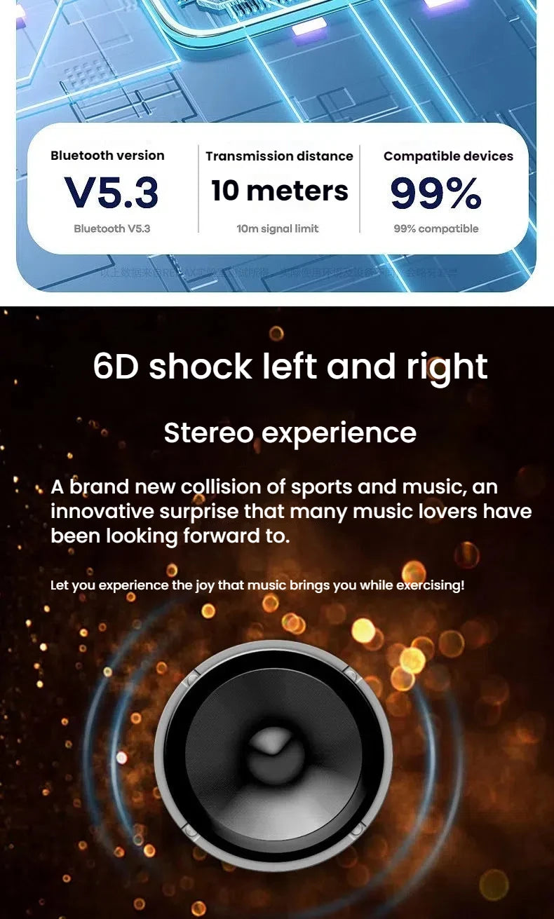 Wireless Earbuds, Bluetooth 5.3 Headphones Bluetooth Earbuds Noise Cancelling Mic IP7 Waterproof in Ear Earphones for Sports
