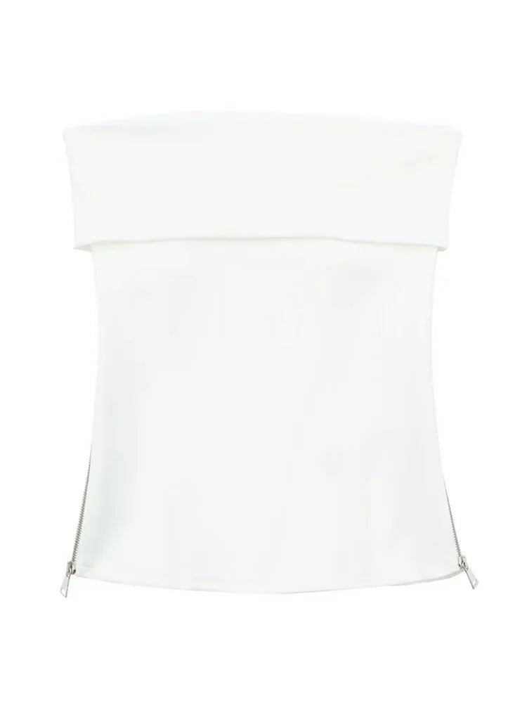 MUJER 2025 Tube Top Women Off shoulder Corset Top Woman White Black Sexy Backless Tank tops Summer Sleeveless Bustier Top Woman