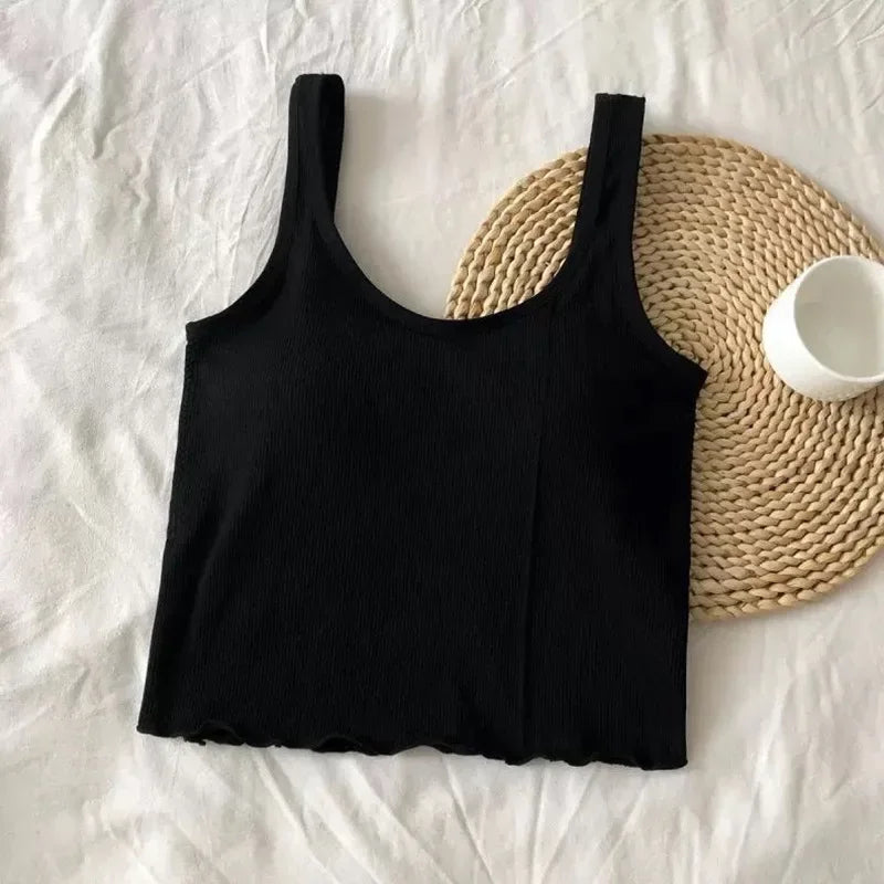 Cropped Tanks Ruffles Tube Top Women Bralette Crop Top Sexy Lingerie Bra Sports Underwear Fashion Ladies Street Tops Camisole