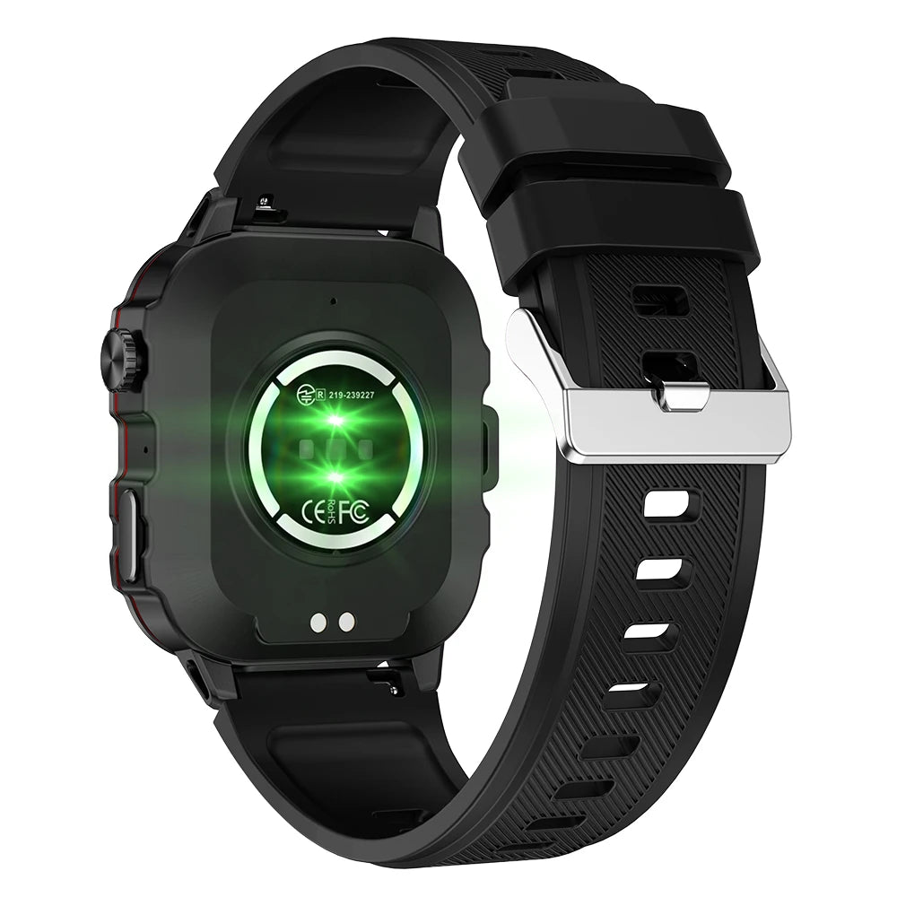 Smart Watch Men With LED Lighting Compass Sports Fitness Tracker Watch IP67 Waterproof Bluetooth Talk SmartWatch 2024