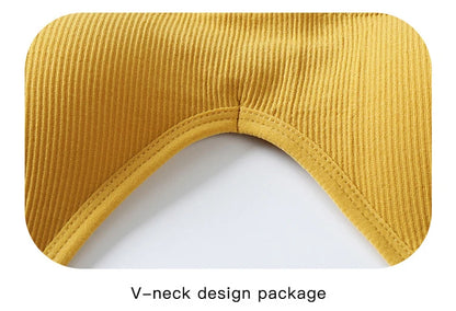 Women Bra Set Sexy Lingerie Female Underwear Bralette Ribbed Tops Girls Fashion Brassiere Basic Stretchy Tank Crop Tops Suit