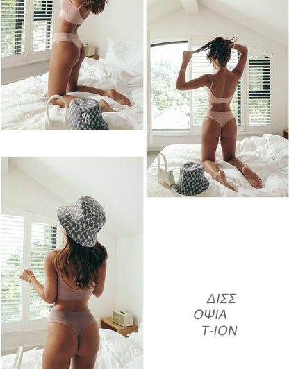 Women Seamless Bra Set Sexy Thong Low Waist Panties Wire Free Bra Bralette Lingerie Wireless Brassiere Cotton Female Underwear