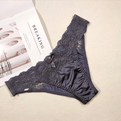 Underwear Women Sexy Lace Thong Pants Female Hollow Out Panties Low Waist Fashion Underpants New Ladies Bow Underwear Shorts