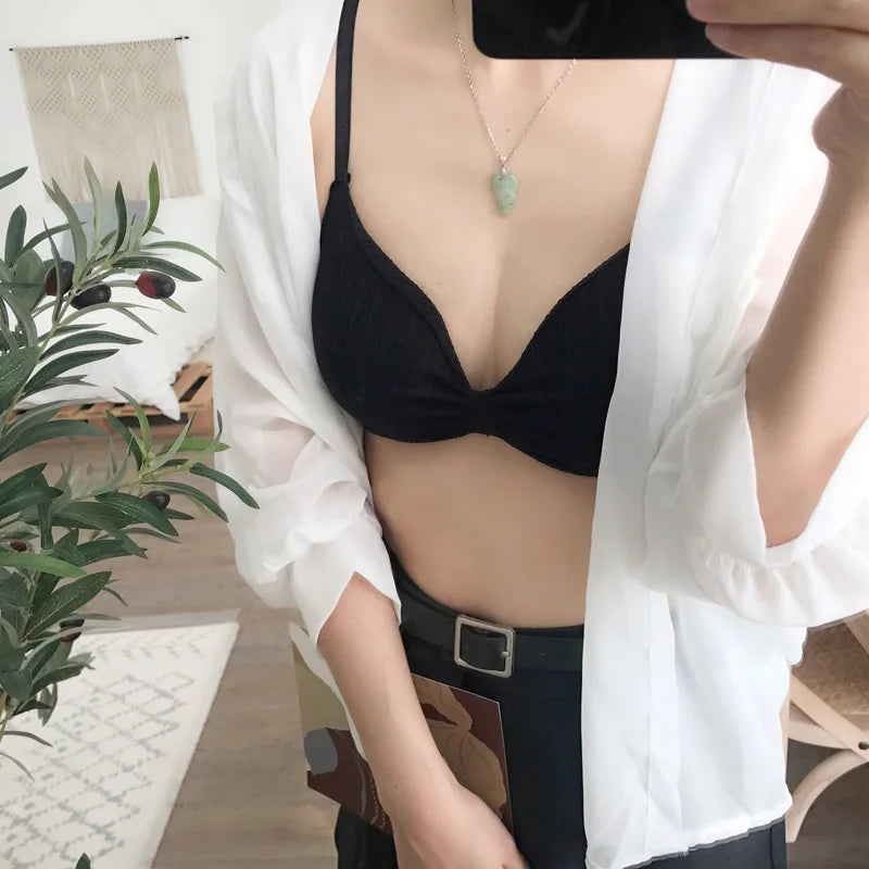 Wire Free Bras For Women Push Up Bra Sexy Lingerie Comfort Bra Tops Female Brassiere Seamless Underwear Solid Intimates