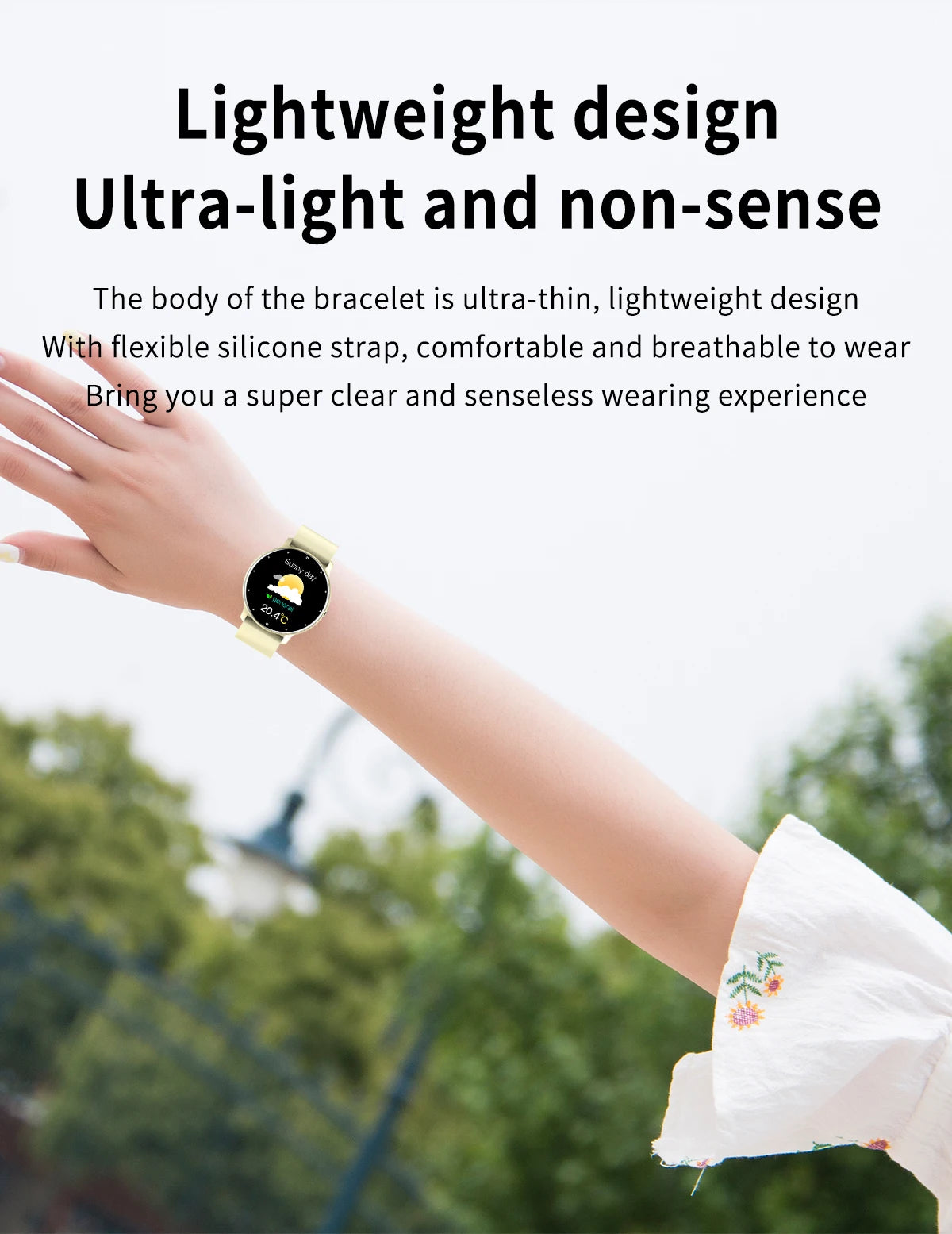 Women's smart watches Real-Time Weather Forecast Activity Tracker Whatsapp Notification Reminder IP67 Waterproof Smartwatches