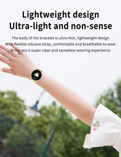 Women's smart watches Real-Time Weather Forecast Activity Tracker Whatsapp Notification Reminder IP67 Waterproof Smartwatches
