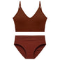 Women Bra Set Sexy Lingerie Female Underwear Bralette Ribbed Tops Girls Fashion Brassiere Basic Stretchy Tank Crop Tops Suit
