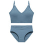 Women Bra Set Sexy Lingerie Female Underwear Bralette Ribbed Tops Girls Fashion Brassiere Basic Stretchy Tank Crop Tops Suit