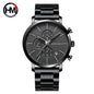Men Watches Top Brand Fashion Multifunction Small Dial Stainless Steel Mesh Business Waterproof Wrist Watches Relogio Masculino