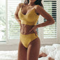 Women Seamless Bra Set Sexy Thong Low Waist Panties Wire Free Bra Bralette Lingerie Wireless Brassiere Cotton Female Underwear
