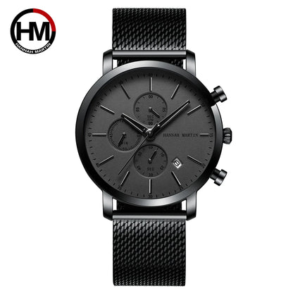 Men Watches Top Brand Fashion Multifunction Small Dial Stainless Steel Mesh Business Waterproof Wrist Watches Relogio Masculino
