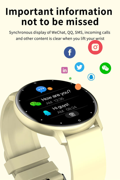 Women's smart watches Real-Time Weather Forecast Activity Tracker Whatsapp Notification Reminder IP67 Waterproof Smartwatches