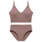 Women Bra Set Sexy Lingerie Female Underwear Bralette Ribbed Tops Girls Fashion Brassiere Basic Stretchy Tank Crop Tops Suit