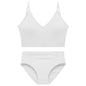 Women Bra Set Sexy Lingerie Female Underwear Bralette Ribbed Tops Girls Fashion Brassiere Basic Stretchy Tank Crop Tops Suit