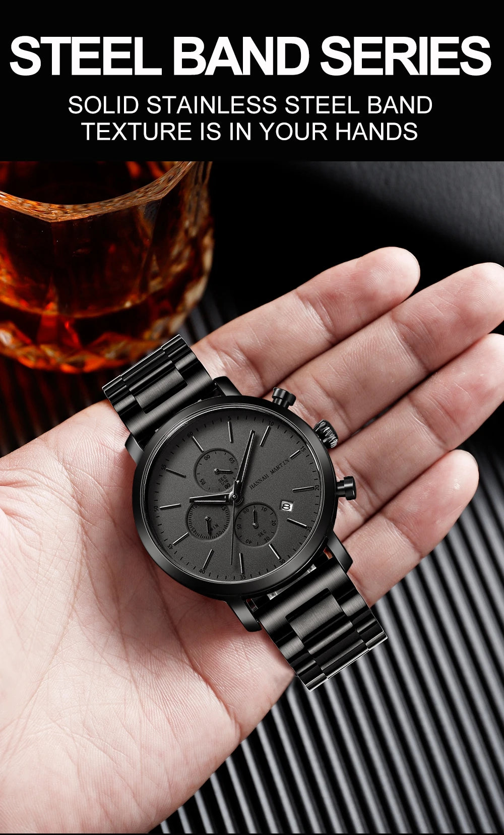 Men Watches Top Brand Fashion Multifunction Small Dial Stainless Steel Mesh Business Waterproof Wrist Watches Relogio Masculino