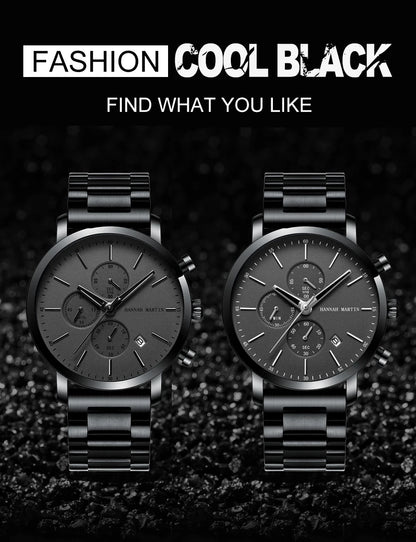 Men Watches Top Brand Fashion Multifunction Small Dial Stainless Steel Mesh Business Waterproof Wrist Watches Relogio Masculino