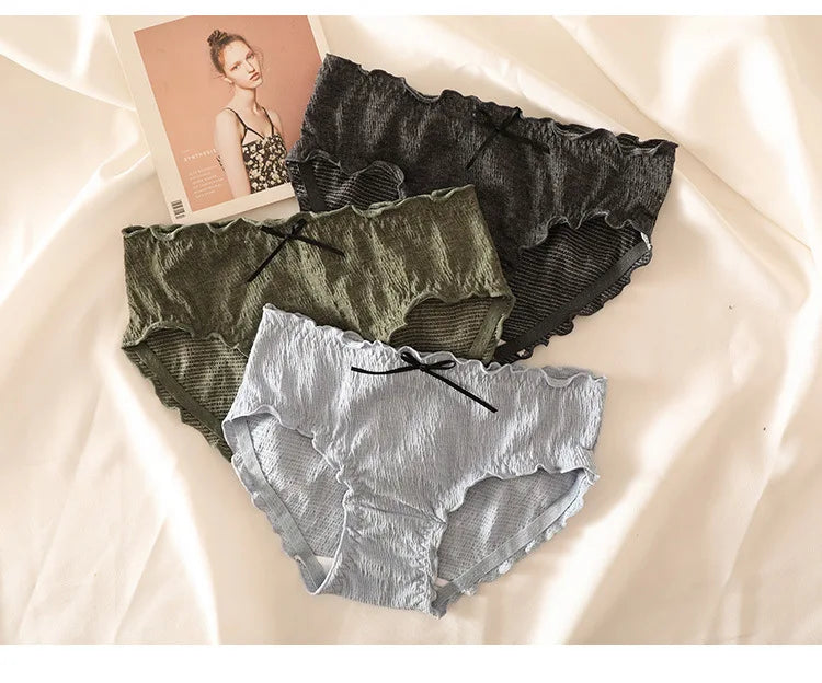 underwear for women cotton Bow sexy Panties lace lingerie female briefs ladies casual girl underpants intimate panty