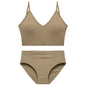 Women Bra Set Sexy Lingerie Female Underwear Bralette Ribbed Tops Girls Fashion Brassiere Basic Stretchy Tank Crop Tops Suit