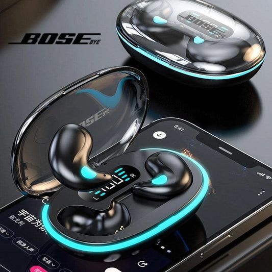 BOSE&bye X55 Bluetooth Wireless Earbuds Ear Hooks Bluetooth Earphones Bass Noise Reduction Earbuds Mini in-ear Headsets