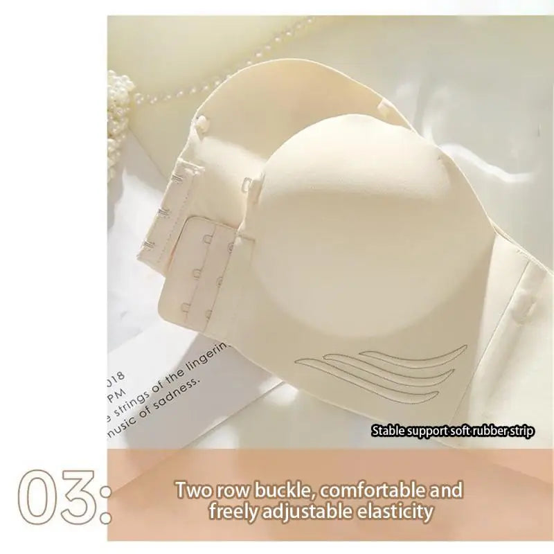 Bra Without Steel Ring Invisible Safe Enhanced Privacy Breathable Comfortable Fit Small Breast Female Bra Anti-slip Light Chic