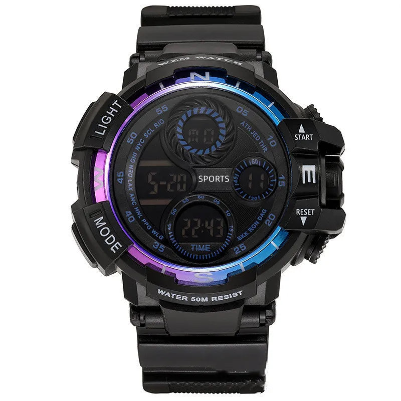 2024 New leisure multifunctional electronic watch for men simple waterproof sports date watches fashion Accessories