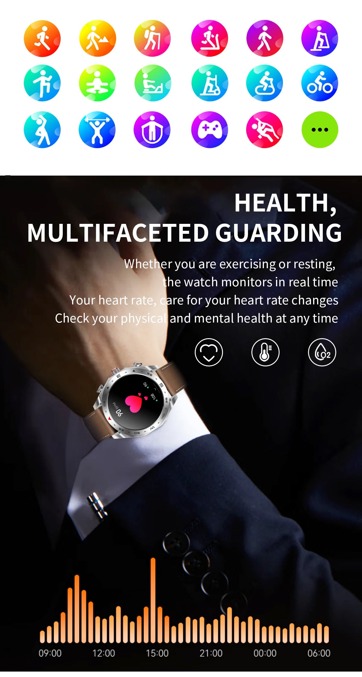 2025 New Smart Watch with TWS Earbuds 1.52 Inch AMOLED IP67 Waterproof Bluetooth Calls MP3 Music Smartwatch for Men Android iOS