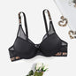 BEAUWEAR Fashion Letter Print Bra for Woman Push Up Bra with wire Mesh Underwear Breathable 75B 80B 85B 90B