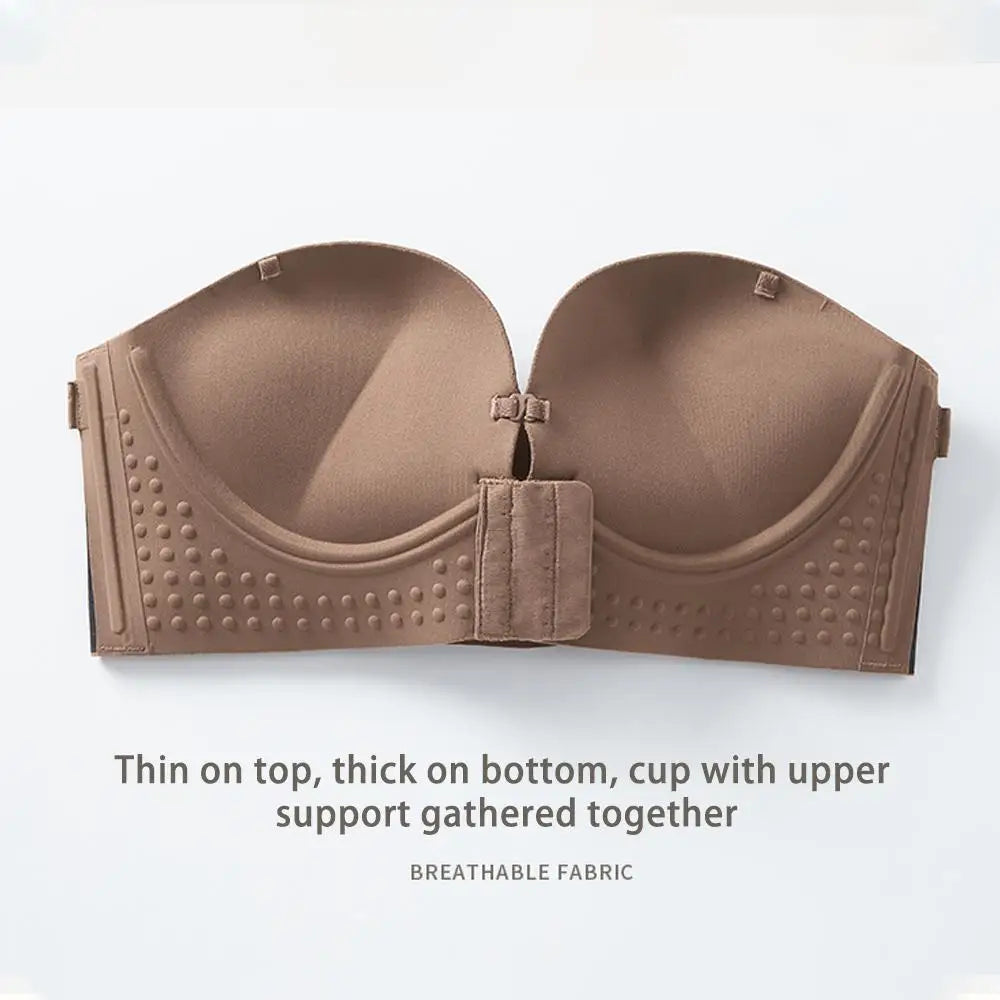 Bra Without Steel Ring Invisible Safe Enhanced Privacy Breathable Comfortable Fit Small Breast Female Bra Anti-slip Light Chic