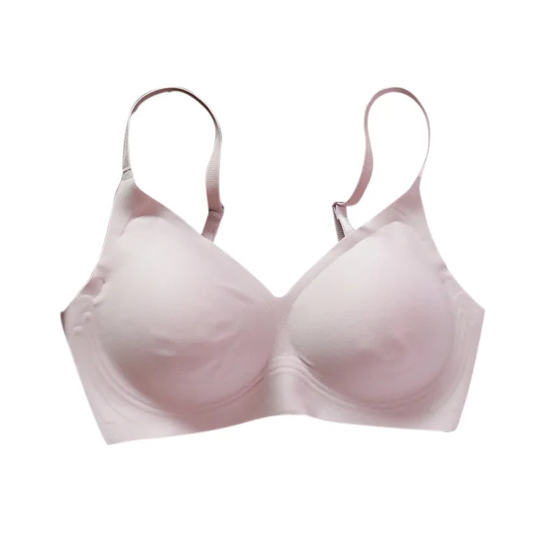 Women Silk Bra 89% Mulberry Silk 11% Spandex Lining 3/4 Cups Everyday wear Bra Wireless Wire Free Beige Black Intimates TA002