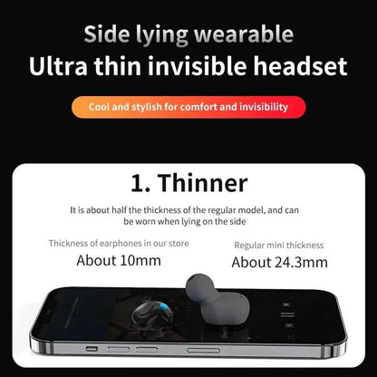 BOSE&bye X55 Bluetooth Wireless Earbuds Ear Hooks Bluetooth Earphones Bass Noise Reduction Earbuds Mini in-ear Headsets