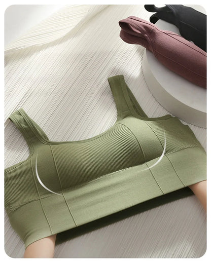 Breathable Sports Bra  Crop Tops for Women Seamless Wire Free Comfortable Sexy Padded Support Yoga Workout Sports Cropped Tops