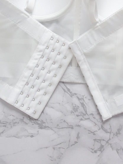Breathable Bra Buckle Style Design Adjustable Size Solid Color Simplicity Elegant Comfortable New Shoulder Strap Gauze Bra