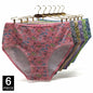 Woman Underwear Ladies Plus Size Briefs Print Cotton Panties Sexy Underpants Comfortable Breathable Knicke 2xl 3xl 4xl 6 pcs/lot