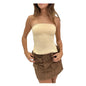 Tube Tops Women y2k Clothing Solid Color Off Shoulder Strapless Sleeveless Bandeau 2000s Fairycore Clothes Streetwear