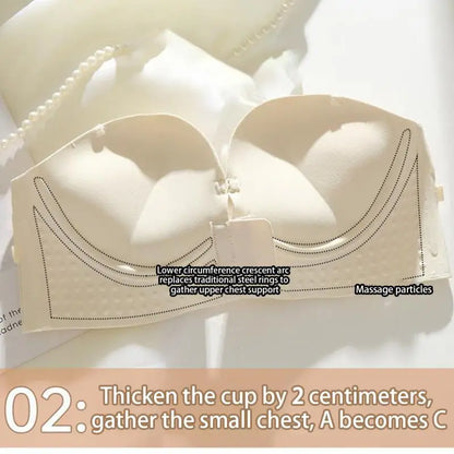 Bra Without Steel Ring Invisible Safe Enhanced Privacy Breathable Comfortable Fit Small Breast Female Bra Anti-slip Light Chic