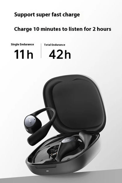EarFun OpenJump Open-Ear Wireless Earbuds 4-mic AI Noise Cancellation IPX7 Waterproof Hi-Res LDAC Low Latency Earphone Custom