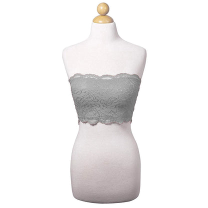 Women Lace Tube Top Ladies Seamless Lingerie Lace Chest Wrapped Underwear Sexy Tube Top Solid Bandeau Underwear Female Bralette 