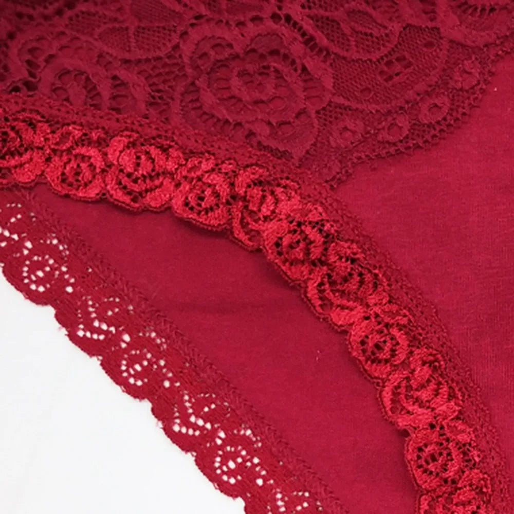Women Underwear Cotton Sexy Lace Ladies Knickers Panties Low Waist Everyday Briefs 5 pcs/lot