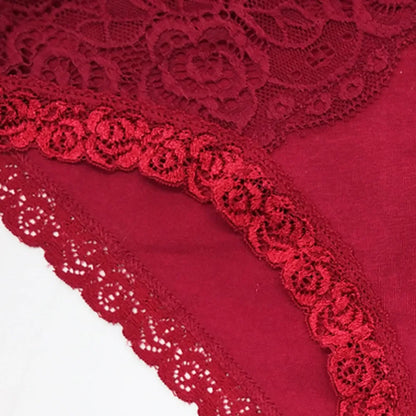 Women Underwear Cotton Sexy Lace Ladies Knickers Panties Low Waist Everyday Briefs 5 pcs/lot